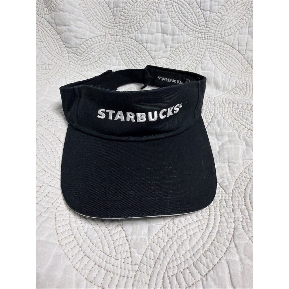 Starbucks Black Visor Unisex Adjustable Strap Authentic Barista Uniform